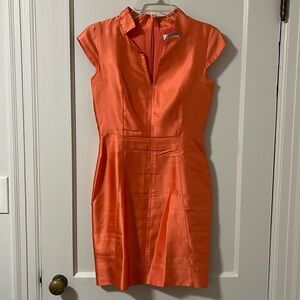 Max Mara Satin Dress Orange 2
